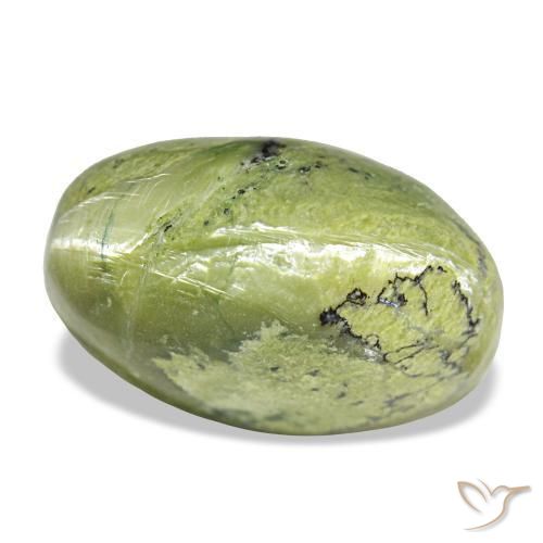 Ópalo verde natural de 7,14 ct, corte óvalo, opaco