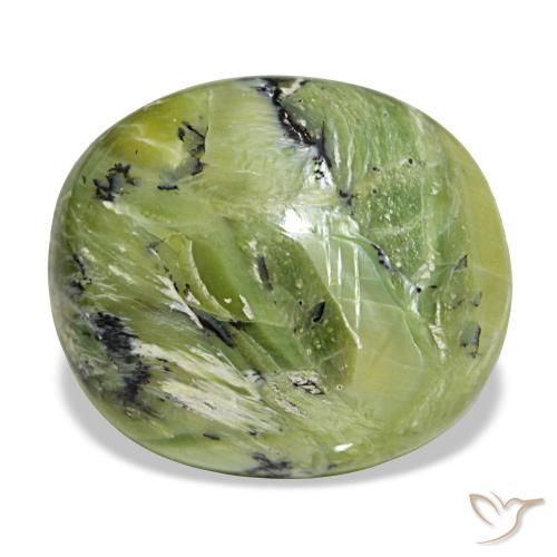 Ópalo verde natural de 17,19 ct, corte óvalo, opaco