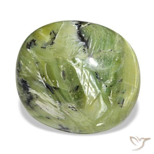 Ópalo verde natural de 17,19 ct, corte óvalo, opaco
