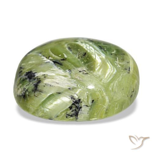 Ópalo verde natural de 17,19 ct, corte óvalo, opaco