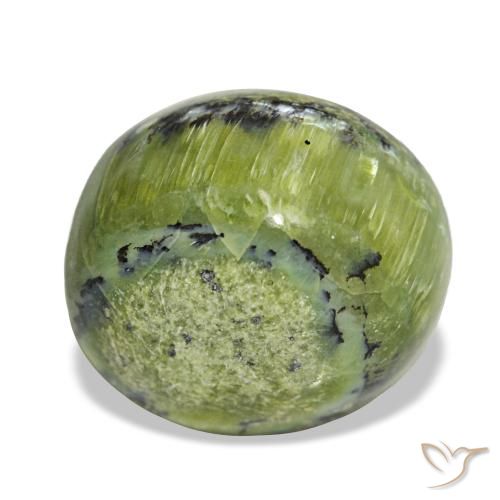 Ópalo verde natural de 6,61 ct, corte óvalo, opaco