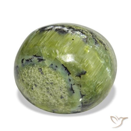 Ópalo verde natural de 6,61 ct, corte óvalo, opaco