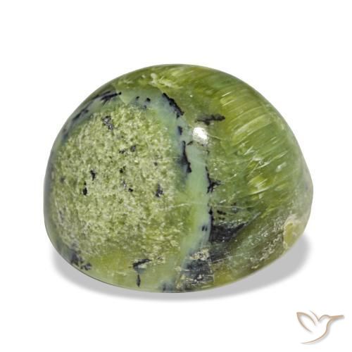Ópalo verde natural de 6,61 ct, corte óvalo, opaco