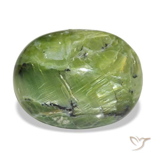 Ópalo verde natural de 14,55 ct, corte óvalo, opaco