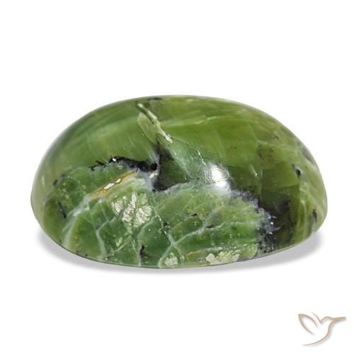 Ópalo verde natural de 14,55 ct, corte óvalo, opaco