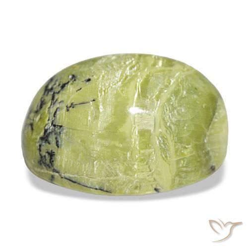 Ópalo verde natural de 19,72 ct, corte óvalo, opaco