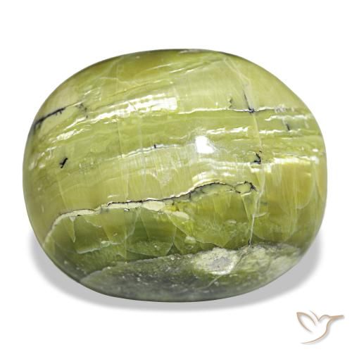 Ópalo verde natural de 38,88 ct, corte óvalo, opaco