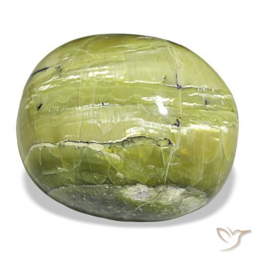 Ópalo verde natural de 38,88 ct, corte óvalo, opaco