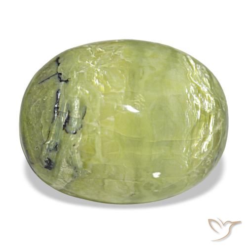 Ópalo verde natural de 14,90 ct, corte óvalo, opaco