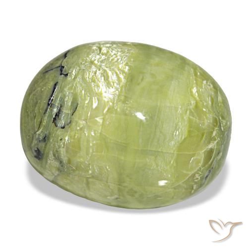 Ópalo verde natural de 14,90 ct, corte óvalo, opaco