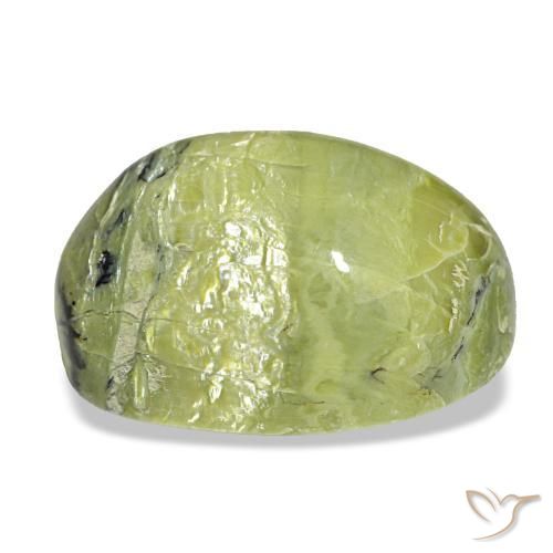 Ópalo verde natural de 14,90 ct, corte óvalo, opaco