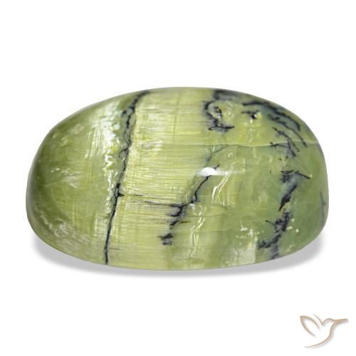 Ópalo verde natural de 21,84 ct, corte óvalo, opaco