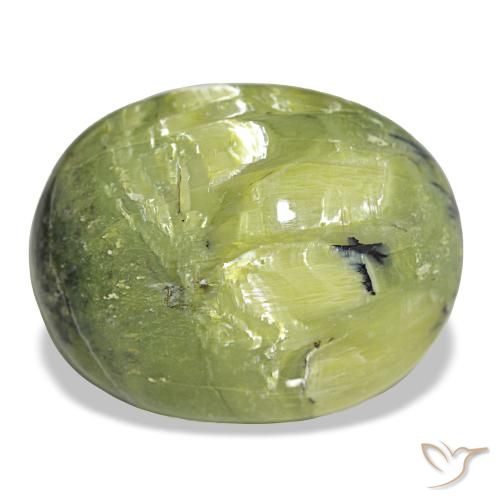 Ópalo verde natural de 21,92 ct, corte óvalo, opaco