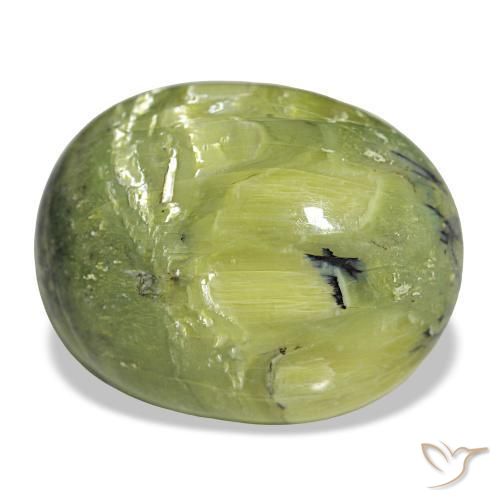 Ópalo verde natural de 21,92 ct, corte óvalo, opaco