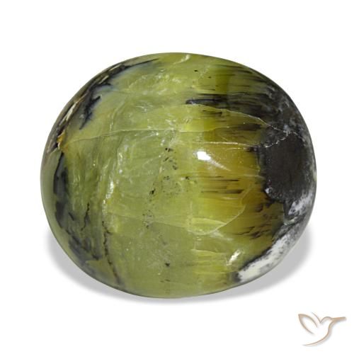 Ópalo verde natural de 7,49 ct, corte óvalo, opaco
