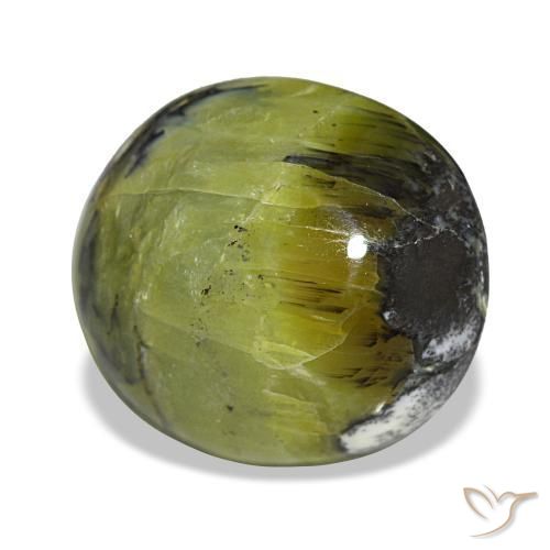 Ópalo verde natural de 7,49 ct, corte óvalo, opaco