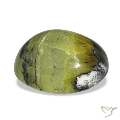Ópalo verde natural de 7,49 ct, corte óvalo, opaco