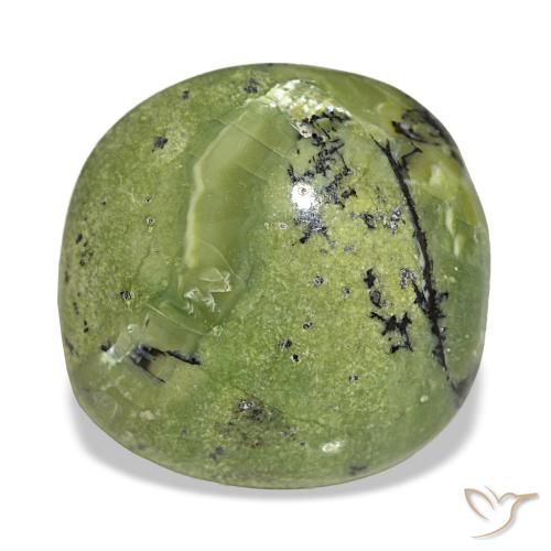 Ópalo verde natural de 8,69 ct, corte cojín, opaco