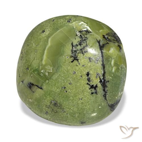 Ópalo verde natural de 8,69 ct, corte cojín, opaco