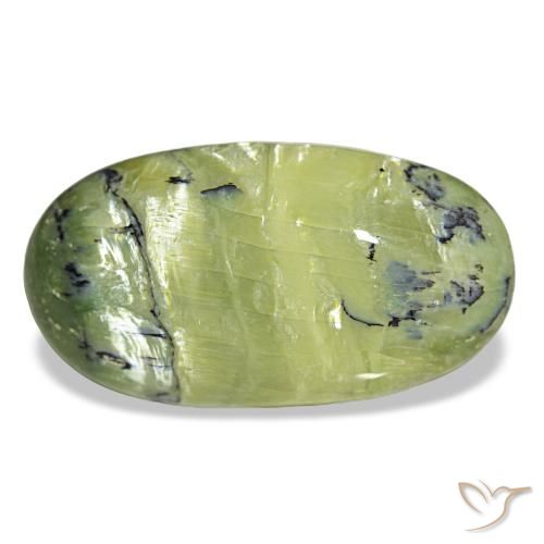 Ópalo verde natural de 15,49 ct, corte óvalo, opaco