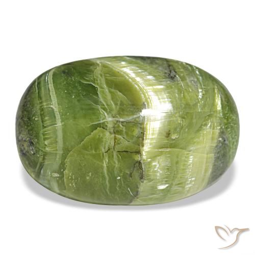 Ópalo verde natural de 16,99 ct, corte óvalo, opaco