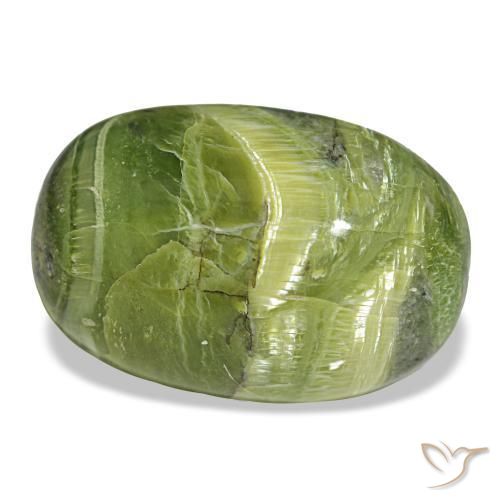 Ópalo verde natural de 16,99 ct, corte óvalo, opaco