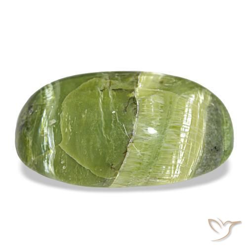 Ópalo verde natural de 16,99 ct, corte óvalo, opaco