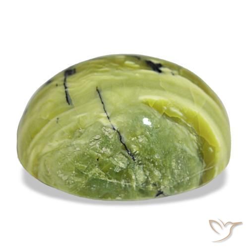 Ópalo verde natural de 24,01 ct, corte óvalo, opaco