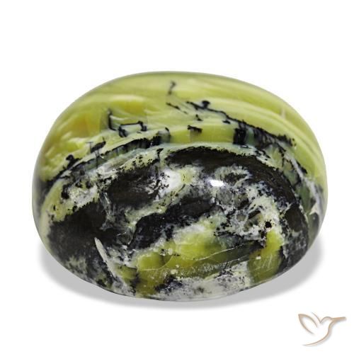 Ópalo verde natural de 18,52 ct, corte cojín, opaco