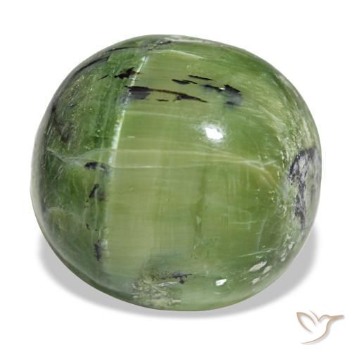 Ópalo verde natural de 9,37 ct, corte cojín, opaco