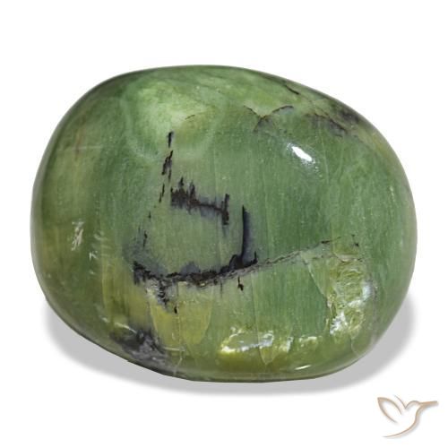 Ópalo verde natural de 18,89 ct, corte cojín, opaco