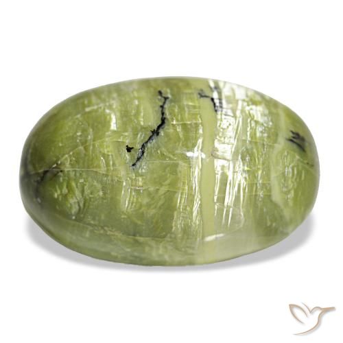 Ópalo verde natural de 8,46 ct, corte óvalo, opaco