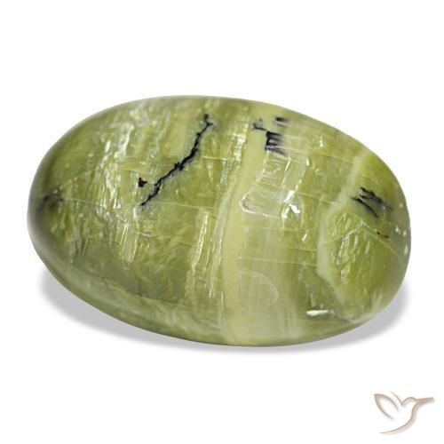 Ópalo verde natural de 8,46 ct, corte óvalo, opaco