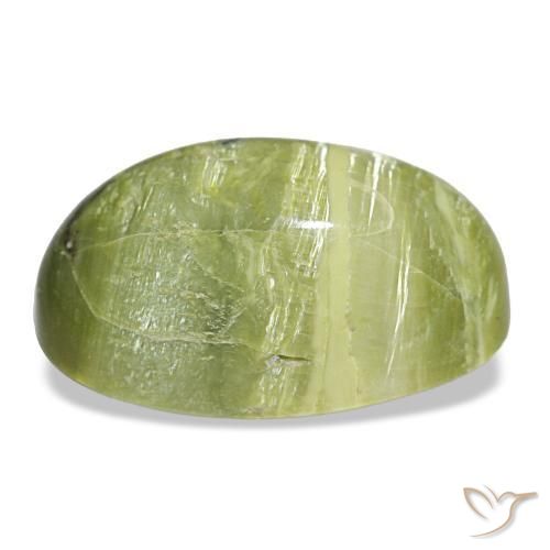 Ópalo verde natural de 8,46 ct, corte óvalo, opaco