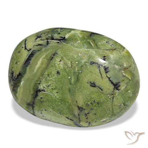 Ópalo verde natural de 21,32 ct, corte óvalo, opaco