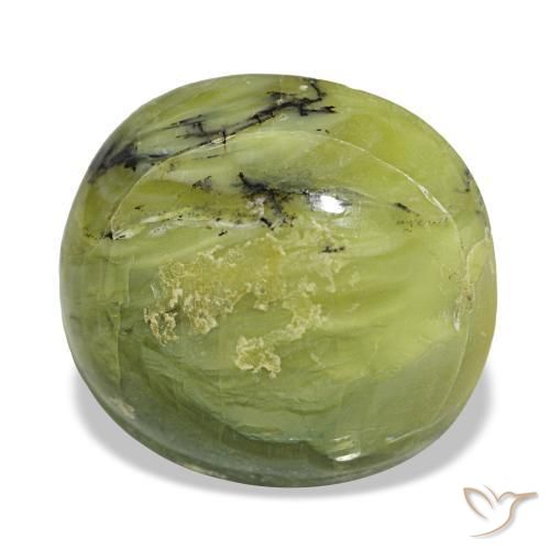 Ópalo verde natural de 6,63 ct, corte óvalo, opaco