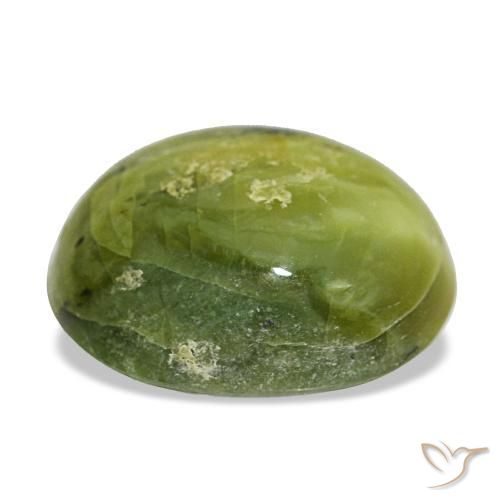 Ópalo verde natural de 6,63 ct, corte óvalo, opaco