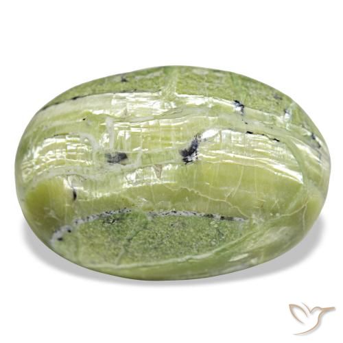 Ópalo verde natural de 21,88 ct, corte óvalo, opaco