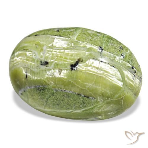Ópalo verde natural de 21,88 ct, corte óvalo, opaco