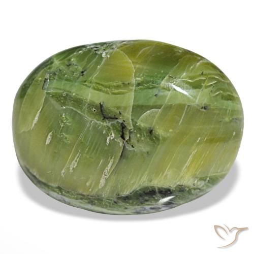 Ópalo verde natural de 14,58 ct, corte óvalo, opaco