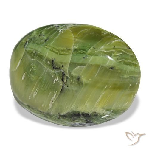 Ópalo verde natural de 14,58 ct, corte óvalo, opaco
