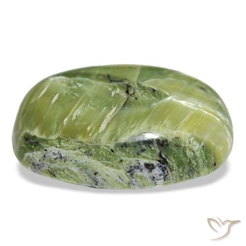 Ópalo verde natural de 14,58 ct, corte óvalo, opaco