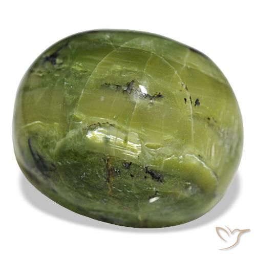 Ópalo verde natural de 38,09 ct, corte óvalo, opaco