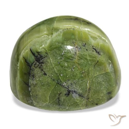 Ópalo verde natural de 38,09 ct, corte óvalo, opaco