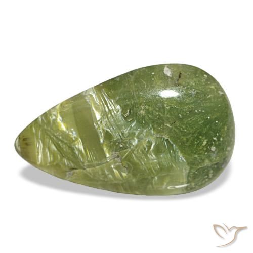 Ópalo verde natural de 2,14 ct, en forma de pera, opaco