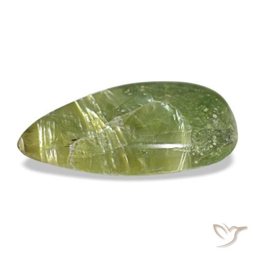 Ópalo verde natural de 2,14 ct, en forma de pera, opaco
