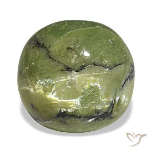 Ópalo verde natural de 3,00 ct, corte cojín, opaco