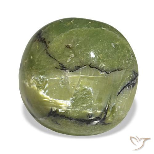 Ópalo verde natural de 3,00 ct, corte cojín, opaco