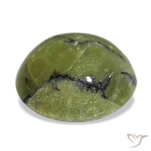 Ópalo verde natural de 3,00 ct, corte cojín, opaco