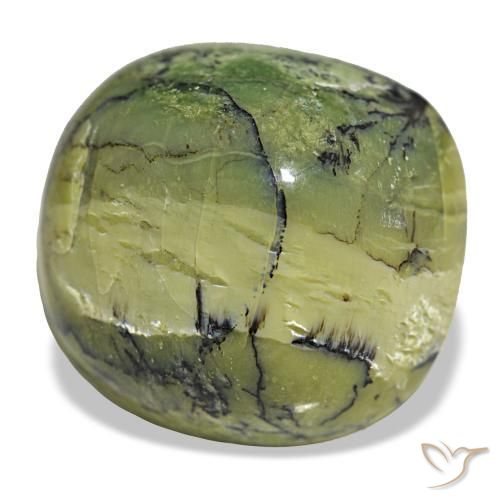 Ópalo verde natural de 28,96 ct, corte cojín, opaco